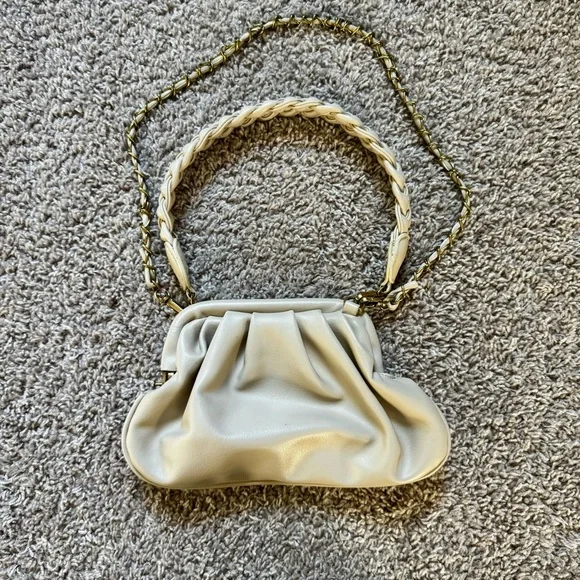 Anthropologie Oona Clutch Purse in Ivory With 2 Straps - Boho & Neutral Chic - Picture 2 of 9